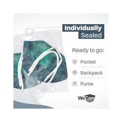 WeCare Tie Dye Disposable KN95 Fabric Face Masks, One Size, Assorted Colors, 20/Pack (WMN100127)