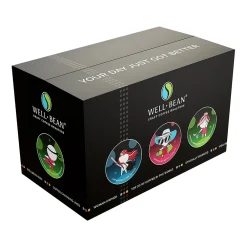 Well-Bean Coffee Slay the Day Caffeinated Coffee Frac Pack, Dark Roast, 2.5 oz., 18/Carton (WCB82022)