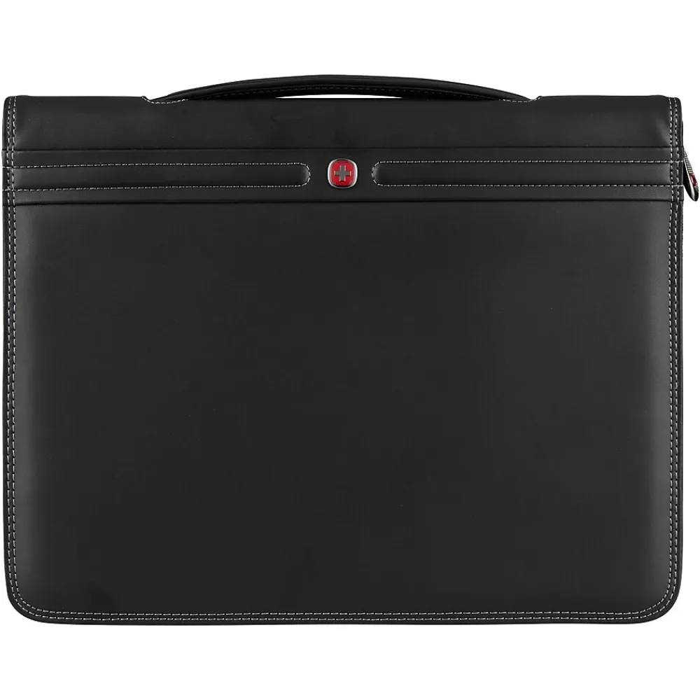 Concept Polyester Padfolio with Zipper Closure, Black (601563)<Wenger New