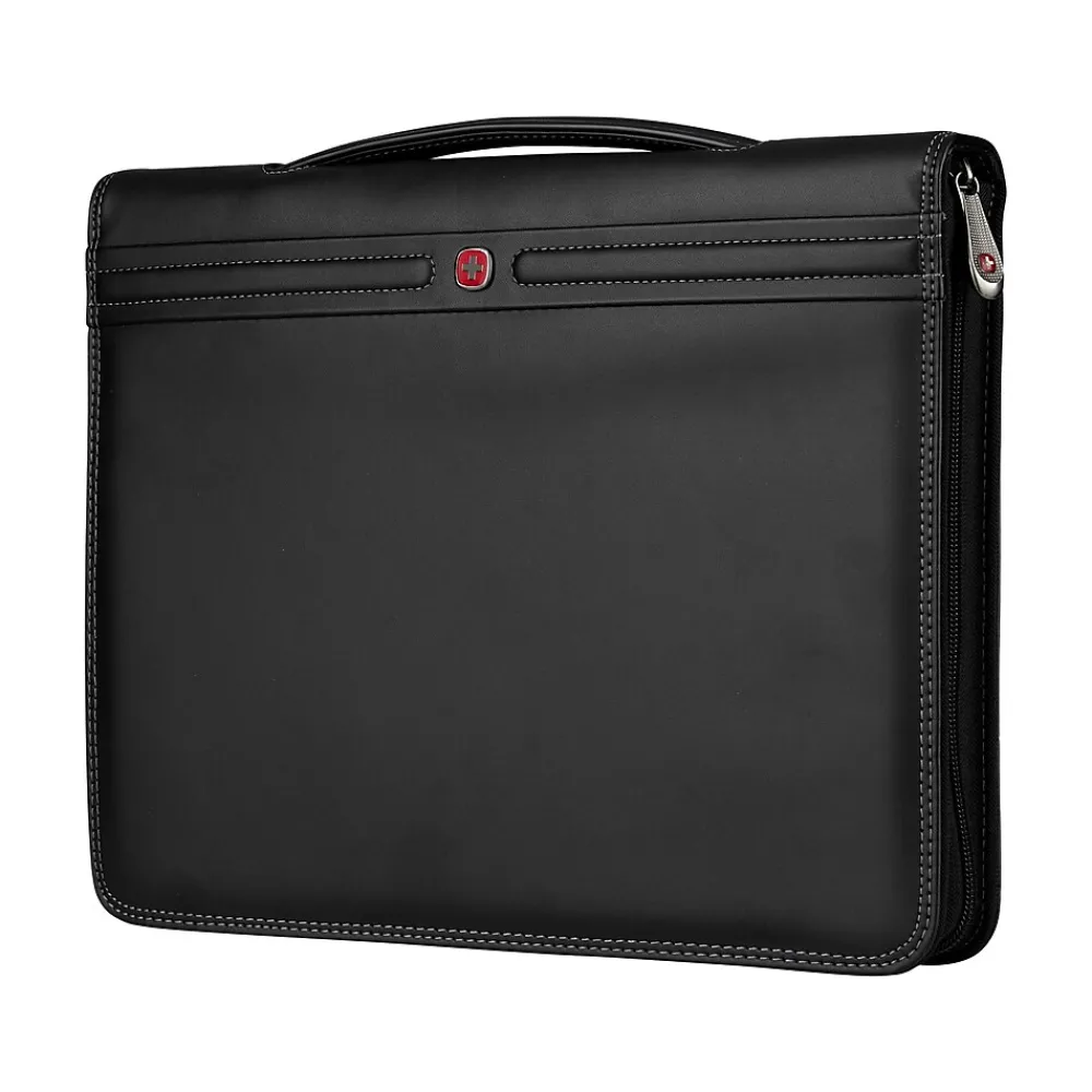 Concept Polyester Padfolio with Zipper Closure, Black (601563)<Wenger New