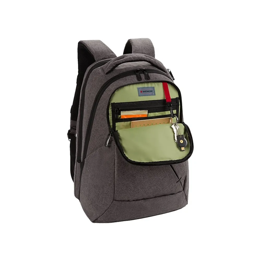 Wenger Laptop Backpack, Charcoal Heather Polyester (07613329059050)