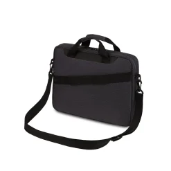 State Laptop Slim Briefcase, Black/Gray Heather Polyester (WG3860204581)<Wenger Outlet