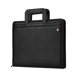 Venture Vinyl Padfolio with Zipper Closure, Black (601389)<Wenger Sale