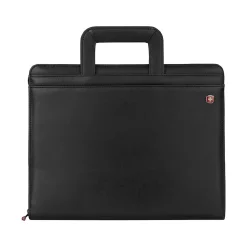 Venture Vinyl Padfolio with Zipper Closure, Black (601389)<Wenger Sale