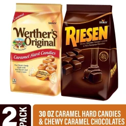 Riesen Werther's Original Carmel Hard Candies and Carmel Chocolates, 30 oz (600-00285)