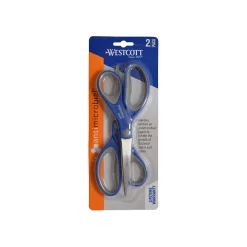 Scissors|Westcott 8" Stainless Steel Scissors, Silver/Blue/Gray, 2/Pack (17836)
