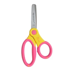 Scissors|Westcott 5" Stainless Steel Kid's Scissors, Blunt Tip, Assorted Colors (14596)