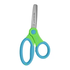 Scissors|Westcott 5" Stainless Steel Kid's Scissors, Blunt Tip, Assorted Colors (14596)