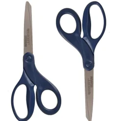 Scissors|Westcott 8" Titanium Multi-Purpose/Heavy Duty Scissor, Blunt Tip, Navy (17509)