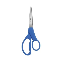 Scissors|Westcott All Purpose Preferred 7" Stainless Steel Scissors, Pointed Tip, Blue (43217)