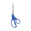 Scissors|Westcott All Purpose Preferred 8" Stainless Steel Standard Scissors, Pointed Tip, Blue (43218)