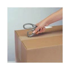 Scissors|Westcott E-Z Open 8" Stainless Steel Multi-Purpose Scissors, Pointed Tip, Gray (13227)