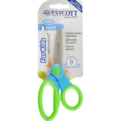 Scissors|Westcott For Kids 5" Stainless Steel Kid's Scissors, Pointed Tip, Assorted Colors, 4/Bundle (ACM14596)