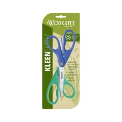 Scissors|Westcott KleenEarth 8" Stainless Steel Standard Scissors, Assorted Colors, 2/Pack (14882)