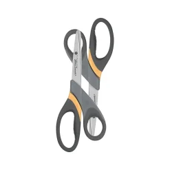 Scissors|Westcott Titanium Bonded UltraSmooth 8" Heavy Duty Scissors, Blunt Tip, Gray/Yellow, 2/Pack (14107)