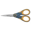 Scissors|Westcott Titanium Bonded 5" Non-Stick Titanium Multi-Purpose/Heavy Duty Scissor, Pointed Tip, Gray/Yellow (14881)