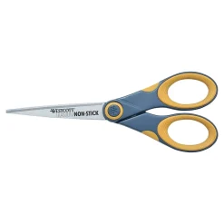 Scissors|Westcott Titanium Bonded 7" Non-Stick Titanium Multi-Purpose/Heavy Duty Scissor, Pointed Tip, Gray/Yellow (14851)