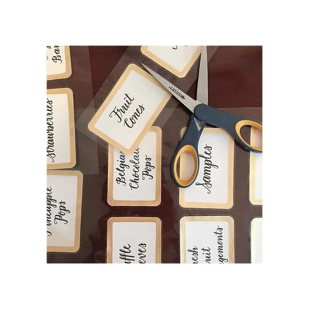 Scissors|Westcott Titanium Bonded 7" Non-Stick Titanium Multi-Purpose/Heavy Duty Scissor, Pointed Tip, Gray/Yellow (14851)