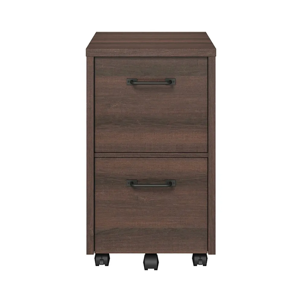File Cabinets*Whalen Dulzura 2-Drawer Mobile Vertical File Cabinet, Letter/Legal Size, 29.25"H x 17"W x 20"D, Dark Brown (SPUS-DZMF-DBM)