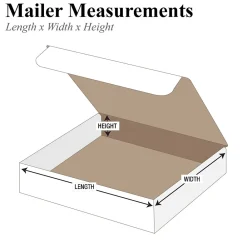 Best Partners Brand White Literature Mailers 12" x 12" x 4", 50/Bundle (M12124)