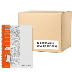 Journals|Whitelines Journal, 75.75" x 8.25", Dotted Ruled, Gray, 70 Pages, 12/Carton (17006cs)