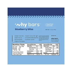 Why Bars Gluten-Free Blueberry Bliss Superfood Energy Bar, 2.04 oz., 12 Bars/Box (WB6)