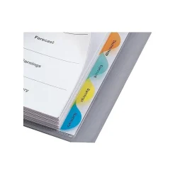 Dividers|Wilson Jones View-Tab Blank Polypropylene/PP Dividers, 8-Tab, Multicolor (W55063)