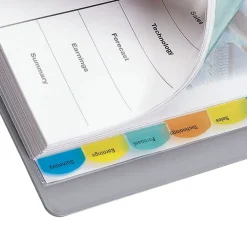 Dividers|Wilson Jones ® View-Tab® Transparent Dividers, 8-Tab Set, Multicolor (W55067)