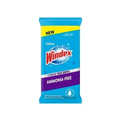 Glass & Surface Cleaner Wipes, Crystal Rain Fresh, 25/Pack (314277)<Windex New