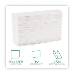 Windsoft C-Fold Paper Towel, 1-Ply, 150 Sheets/Pack, 2400 Sheets/Carton (WIN 101)