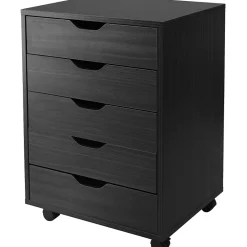 Storage Cabinets*Winsome Halifax 5-Drawer Storage Cabinet, Black (20519)