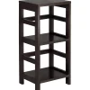 Bookcases*Winsome Leo Solid/Composite Wood 2-Tier Narrow Storage Shelf, Espresso