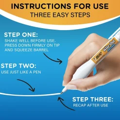 Correction & White-Out|Wite-Out Shake 'N Squeeze Correction Pen, White, 2/Pack (50695)