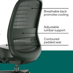 Office Chairs*Workplace 2.0 Workplace2.0 Health™ Bedford Polyurethane/Nylon Task Chair, Black (WP62574)