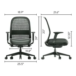 Office Chairs*Workplace 2.0 Workplace2.0 Health™ Bedford Polyurethane/Nylon Task Chair, Black (WP62574)