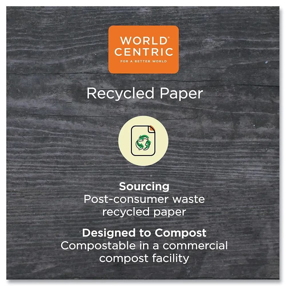 World Centric 100 Percent PCW Recycled Multifold Paper Towels, 1-Ply, Natural, 250/Pack, 16 Packs/Carton (WORTWPAMF)