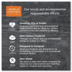 World Centric Fiber Trays, PLA Lined, PFAS Free, 1-Compartment, 18 x 14 x 1, Natural, 100/Carton