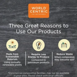 World Centric Fiber Trays, PLA Lined, PFAS Free, 8.3 x 4.9 x 0.7, Natural, 500/Carton