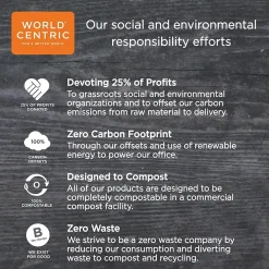 World Centric Fiber Trays, PLA Lined, PFAS Free, 8.3 x 4.9 x 0.7, Natural, 500/Carton