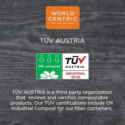 World Centric Fiber Trays, PLA Lined, PFAS Free, 8.2 x 5.7 x 0.7, Natural, 500/Carton