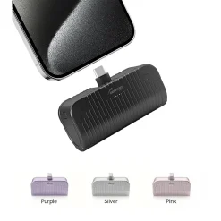 USB-C Power Bank, 5000 mAh, Black (WED02)<Worryfree Gadgets Sale