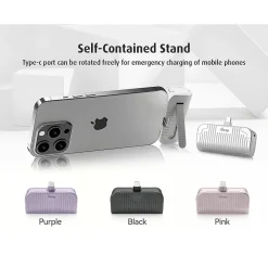 USB-C Power Bank, 5000 mAh, Silver (WED02)<Worryfree Gadgets Discount