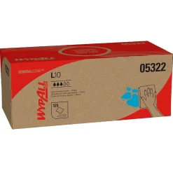 GeneralClean L10 Cleaning Towels, 12" x 10.5", White, 125 Sheets/Box, 18 Boxes/Carton (05322)<WypAll Best