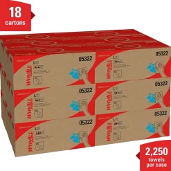 GeneralClean L10 Cleaning Towels, 12" x 10.5", White, 125 Sheets/Box, 18 Boxes/Carton (05322)<WypAll Best