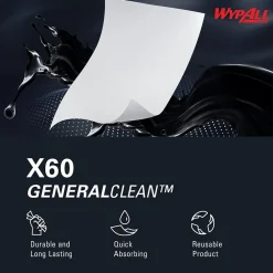 GeneralClean X60 Fabric Cleaning Wipers, 12.5