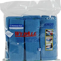 Microfiber Cleaning Cloths, 15.75" x 15.75", Blue, 6 Cloths/Pack (83620)<WypAll Discount