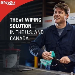 PowerClean ProScrub Fabric Cleaning Wipers, 12" x 9.5", Green, 75 Wipers/Box (91371EA)<WypAll Sale