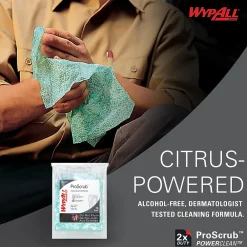 PowerClean ProScrub Fabric Cleaning Wipers, 9.5