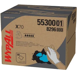 PowerClean X70 Cloths, 11.1" x 16.8", White, 200 Sheets/Box (55300)<WypAll Outlet