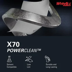 PowerClean X70 Fabric Cleaning Towels, 12, White, 12/Carton (4120050)<WypAll